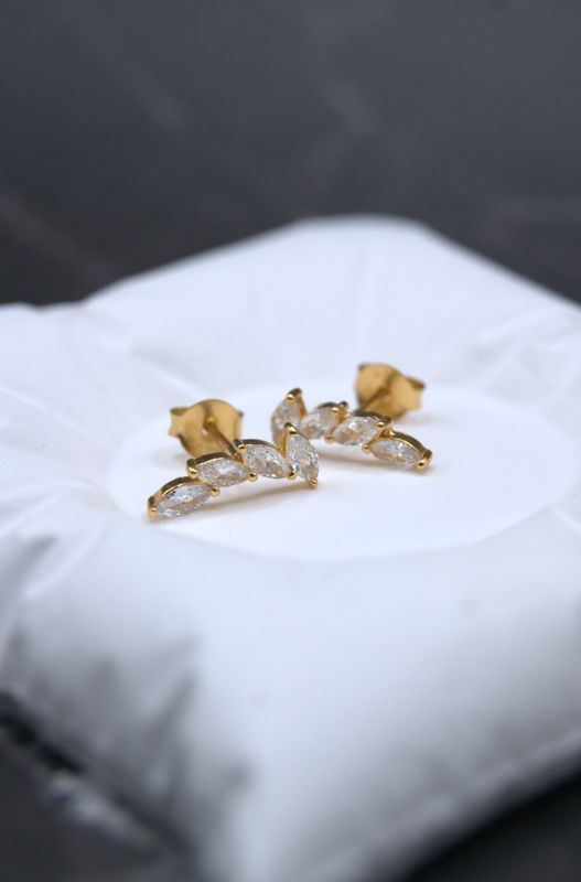 Golden Leaves Studs