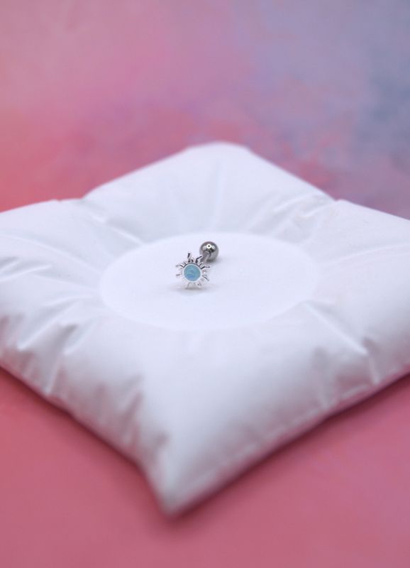 Silver Opal Sun piercing