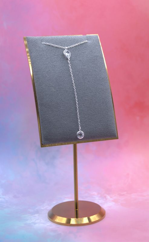 Crystal Drop Lariat Necklace