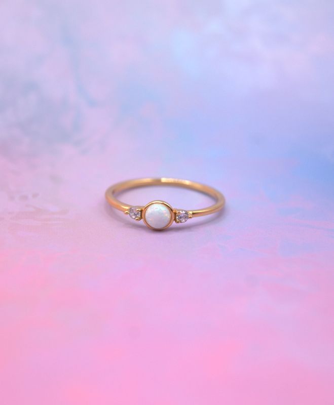  Opal Crystal Ring 54str