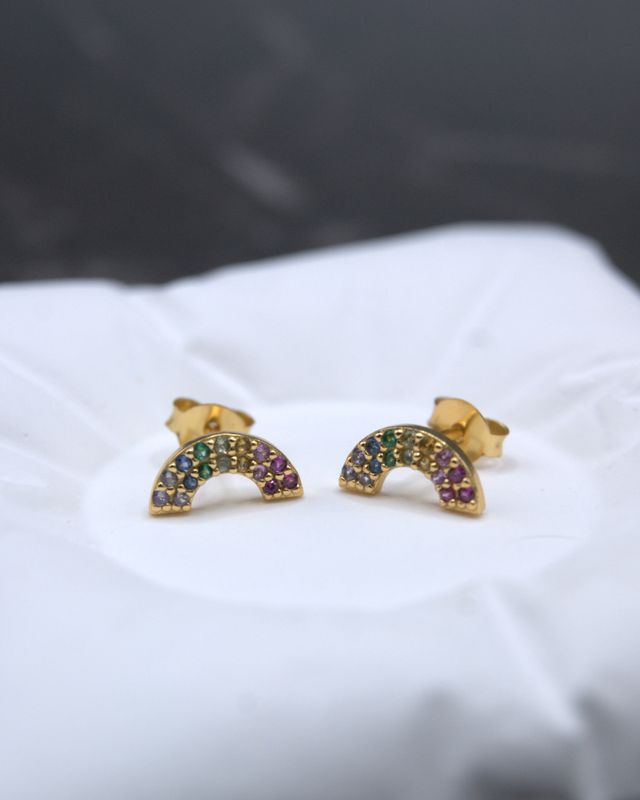 Golden Rainbow Studs
