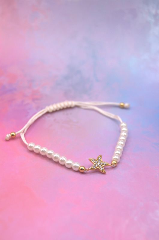 Golden starfish armbånd