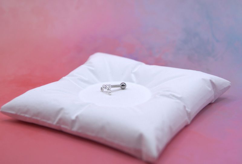 Silver Curved piercing
