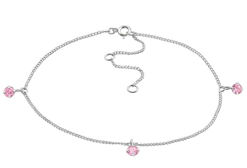 Rosa Zirconia Ankelkjede