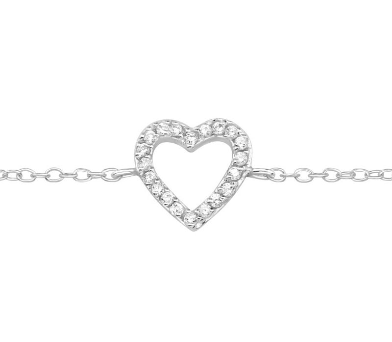 Silver Heart Armbånd