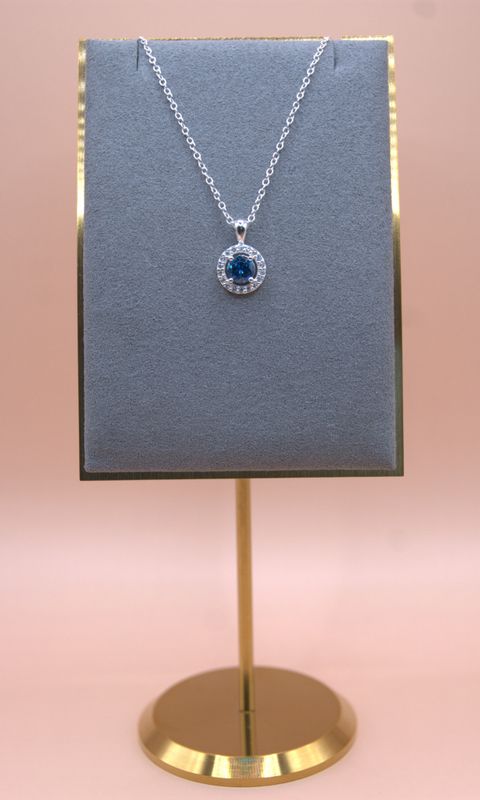 Blue Crystal Halskjede