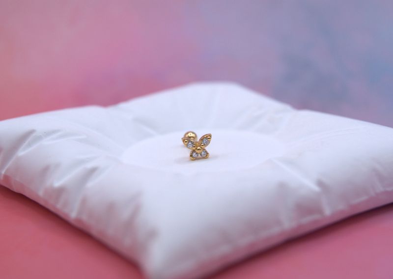 Golden Butterfly piercing