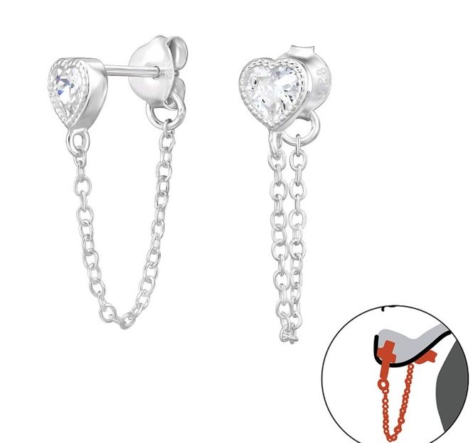 Hovedbilde Crystal Heart Connection Earrings