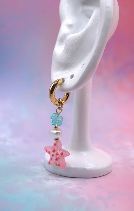 Coral Star Hoops