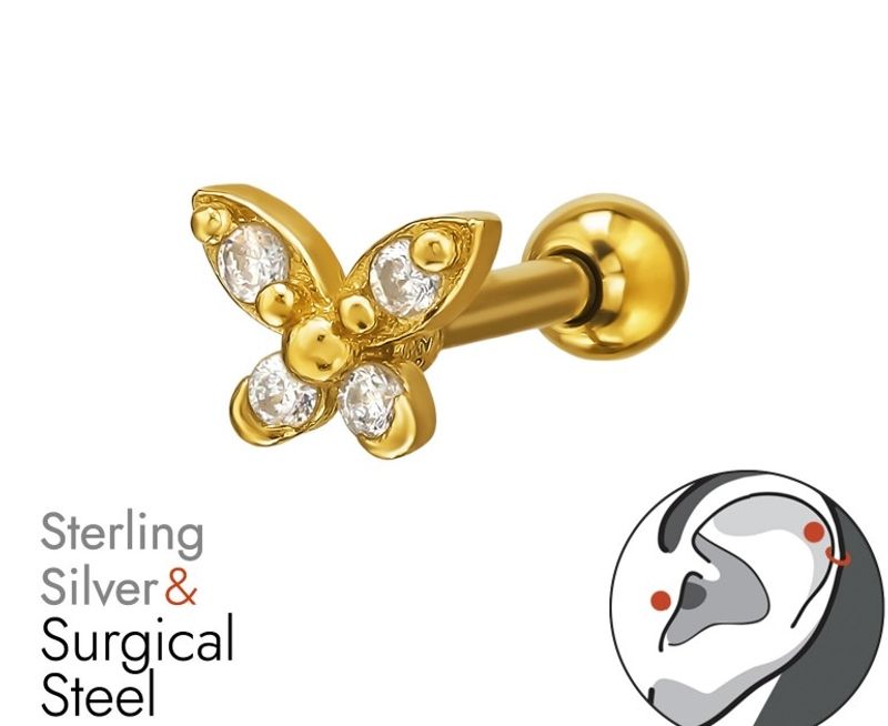 Golden Butterfly piercing