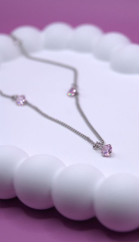 Rosa Zirconia Ankelkjede