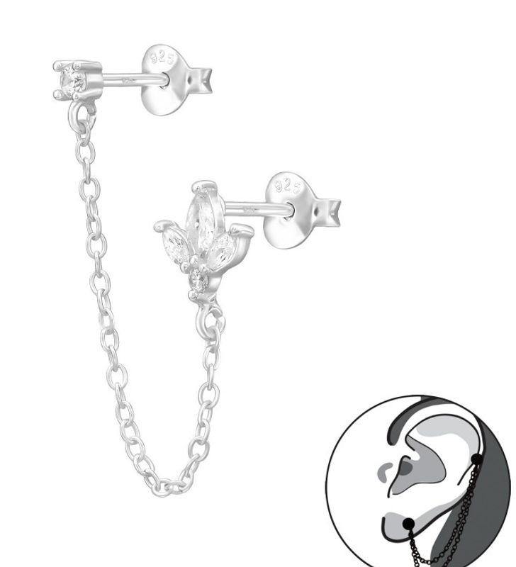 Crystal Chain Øredobber