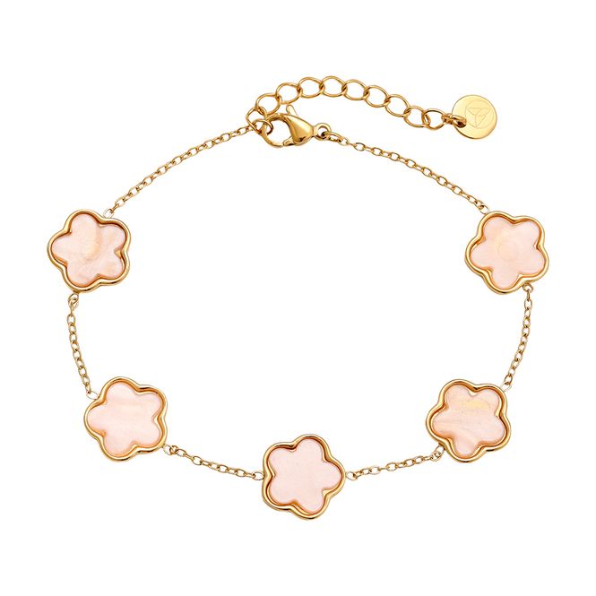 Hovedbilde Pink Resin Flower Armbånd